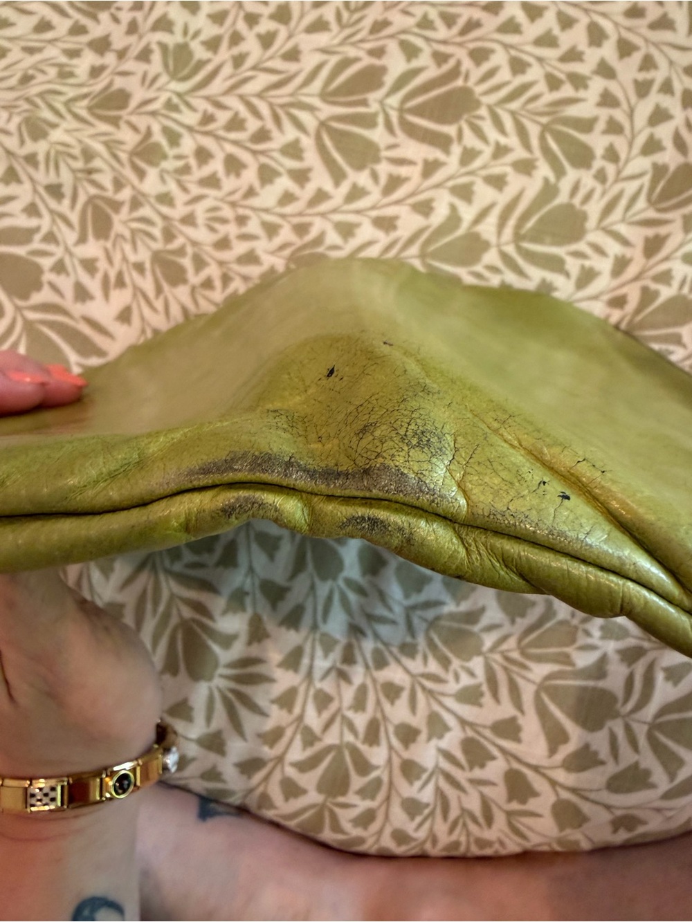 HOBO Green Leather Frame Clutch - Picture 10 of 12
